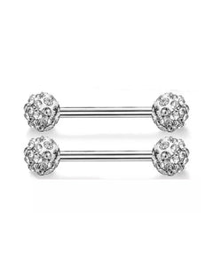 “Diamond Tongue/Nipple Bars - Pair” Jewellery Box Included