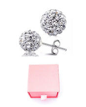 Load image into Gallery viewer, “Crystal Ball Studs” Jewellery Box Included
